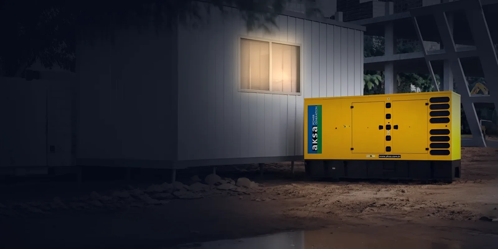 Genset AKSA tetap menyalakan kantor proyek saat Batam blackout di malam hari