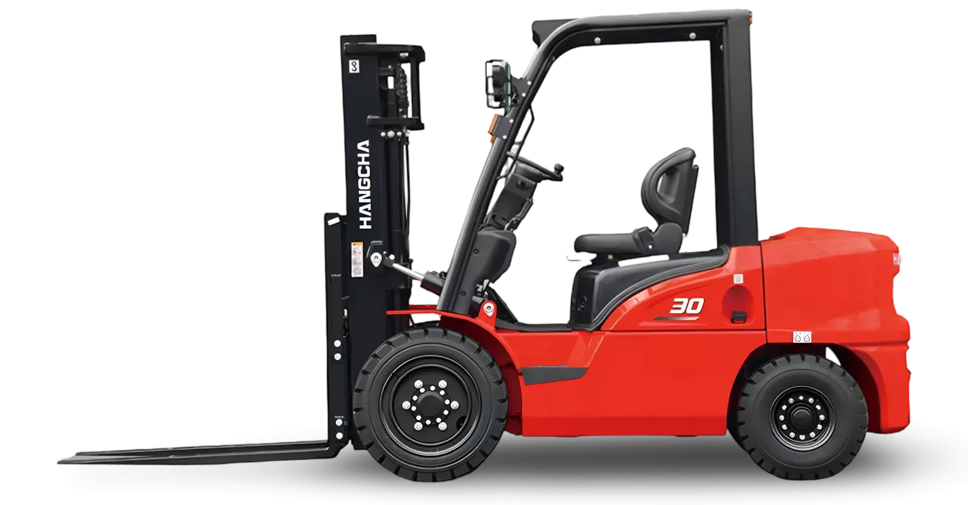 Forklift diesel Hangcha siap sewa di Batam