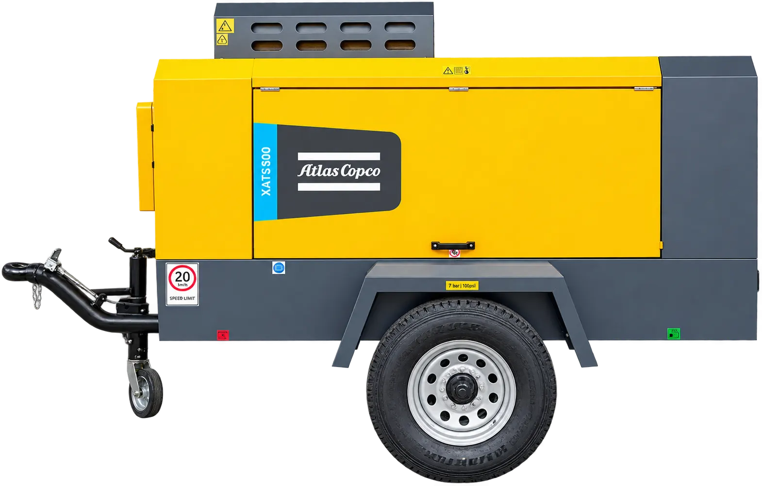 Atlas Copco Air Compressor 800 cfm, 10,3 bar — sewa dan jual alat berat Batam